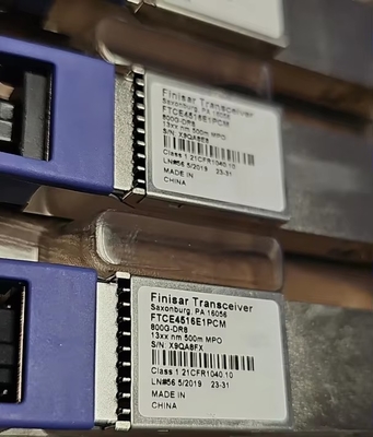 新しいFinisar QSFP-DD-800G-DR8 500m SMF MPO16パラレル光モジュール 高レート800Gネットワークスイッチ 16コア容量 400G光ファイバー機器