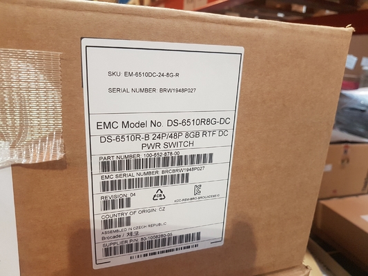 EMC DS6510B 24の左舷活動的な8GBブロケードSANスイッチEM-6510-24-8G-R