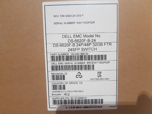 24pcs 32GB SFPの24の活動的な港のブロケードSANスイッチBR-G620-24-32G-R
