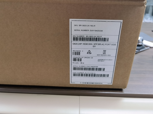 貯蔵のネットワーキングのDellのブロケードG620スイッチ24活動的な左舷BR-G620-24-16G-R