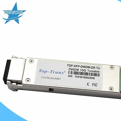 光ファイバー50GHzレーザーDWDM Sfpのトランシーバー調整可能な10GBASE-ZR 80km