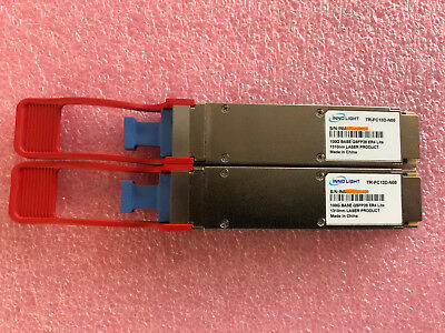 InnoLight 100Gb/s QSFP28 ER4ライトの二重率の光学トランシーバーTR-FC13D-NSN