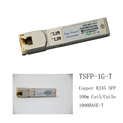 のぎSFP-1G-T多用性がある銅RJ45 SFP 100m Cat5 Cat5eの光学トランシーバー