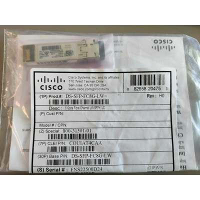 Cisco 8Gbps DS-SFP-FC8G-LW繊維チャネルSFP+モジュールの長波長の光学