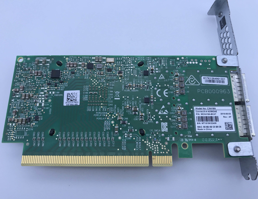 Mellanox MCX416A-BCAT 40/56GbEのデュアル ポートQSFP28アダプターPCIe3.0 X16