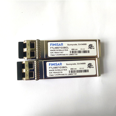 10GBASE-SR/SW 10GのイーサネットのためのFTLX8571D3BCL 850nmの多重モードのデータ通信の光学モジュールFinisar 10G SFP+