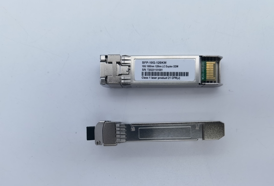 10G SFP+ ZR+ 1550nm 80km 100km 120km SMFの長距離貨物輸送の光学トランシーバー