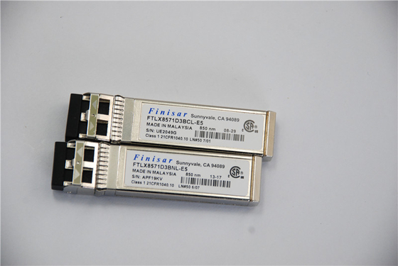 オリジナルのFinisar FTLX8571D3BNLモジュール対応 10Gb/S 850nm SFP+ オプティカルデータコントランシーバー