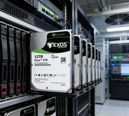 Seagate Exos X18 ST12000NM000J 12TB 7200RPM SATA 6Gb/s Enterprise Hard Drive