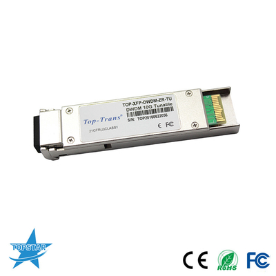 光ファイバー50GHzレーザーDWDM Sfpのトランシーバー調整可能な10GBASE-ZR 80km