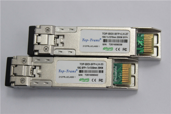 Rohs 20km 10G SFPモジュールのホットプラグ対応1.5W低い消費