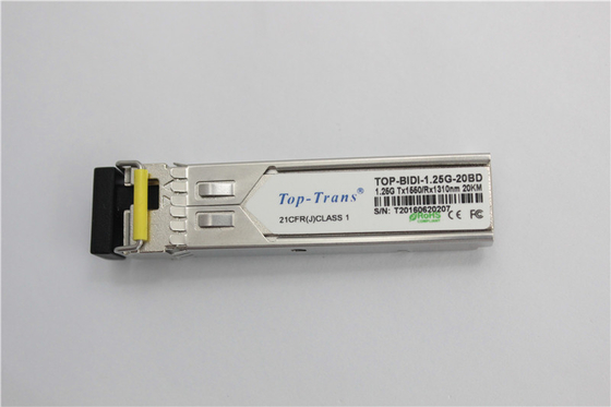 Toptrans BIDI 1.25G 1310nm 1550nm SFPの光学トランシーバー25Km