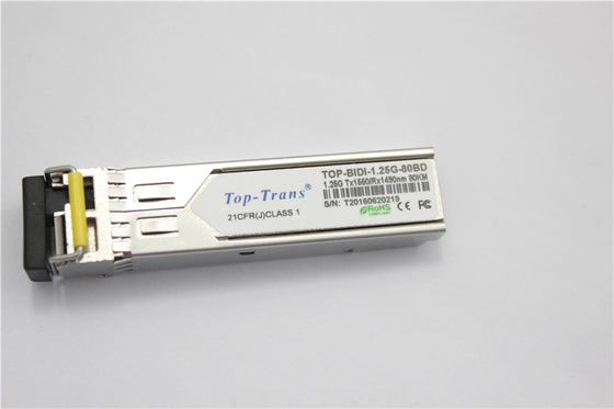Toptrans BIDI 1.25G-80AD/BD SFPの光学トランシーバー80KM Rohs