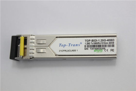 40km SFPの二方向のトランシーバー1.25Gbps Tx1490nm Rx1310nm