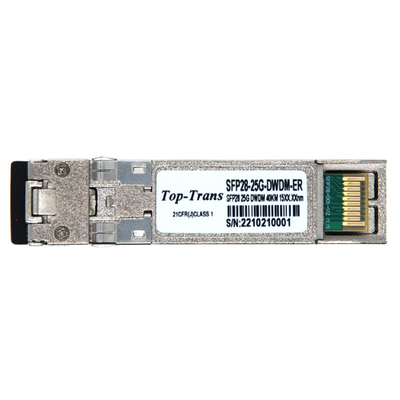5G IoTのアクセスのための25g Sfp28 DWDMのトランシーバー25GBASE CPRI Cバンド40KM SMF二重LC DOM
