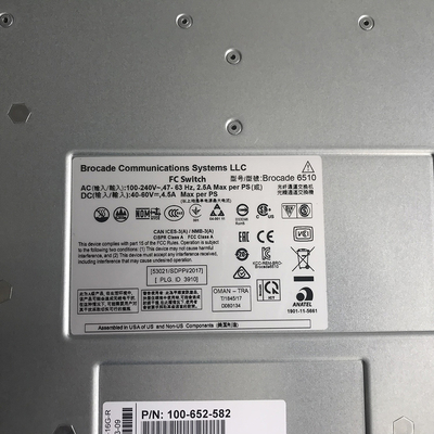 BR-6510DC-24-8G-Rのブロケード6510 SANスイッチDC電源24P 8GB SWL